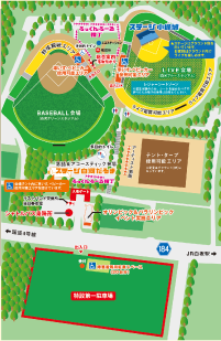 「風とロック芋煮会2016 KAZETOROCK IMONY WORLD」会場MAP