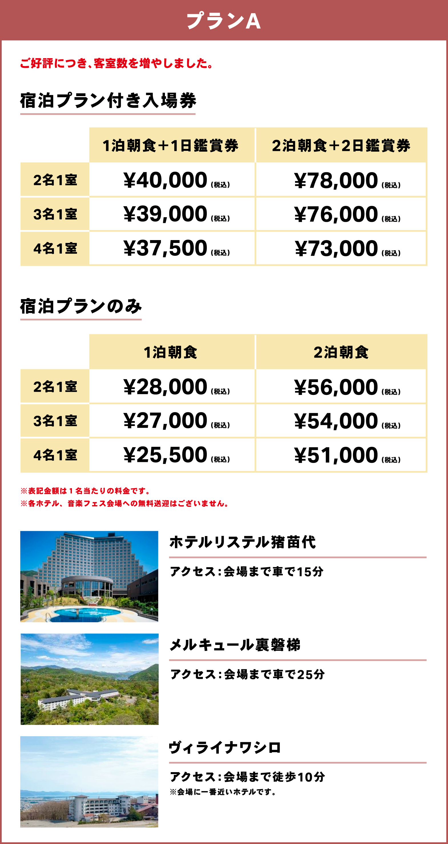 宿泊プランA
